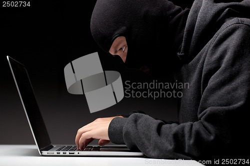 Image of Computer hacker in a balaclava