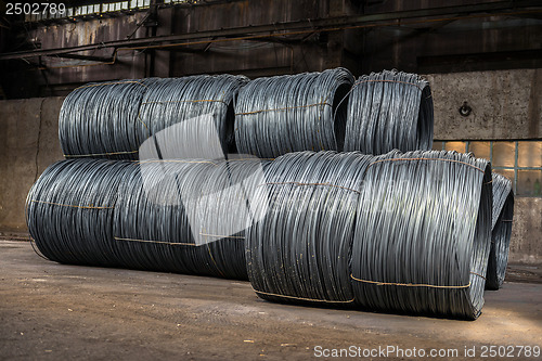 Image of Large coil of Aluminum wire