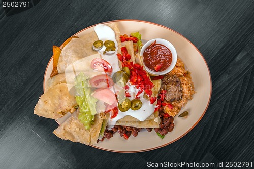 Image of Delicious mexican food on a plate