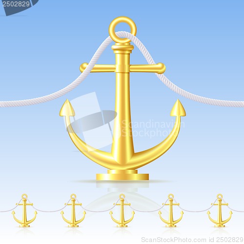 Image of Seamless fence featuring an gold anchor.