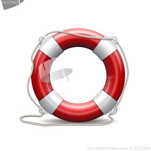 Image of Red life buoy.