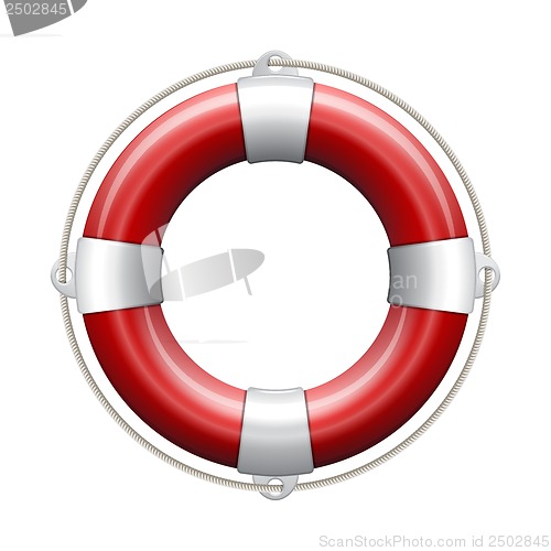 Image of Red life buoy.