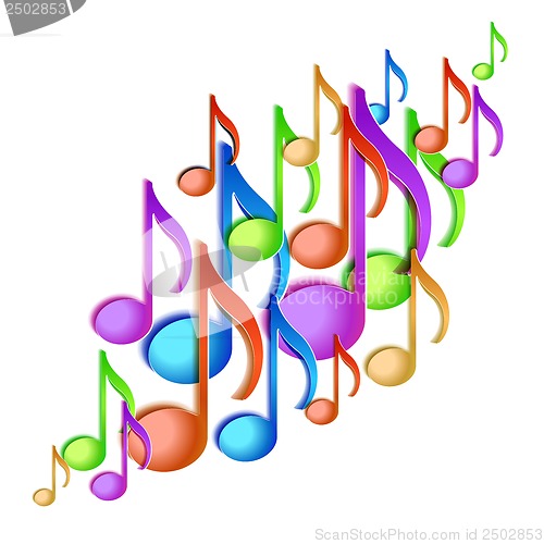 Image of Music note background design.