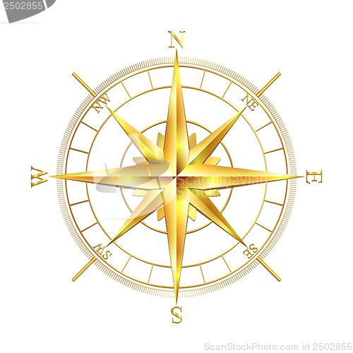 Image of Golden compass rose