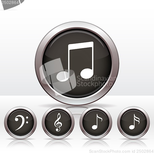 Image of Set buttons with music note icon.