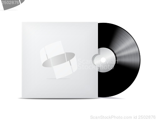 Image of Vinyl record in blank cover envelope.