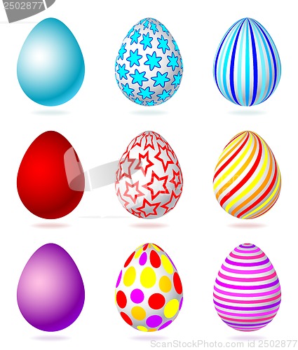 Image of Set of easter eggs