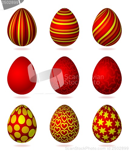 Image of Set of easter eggs