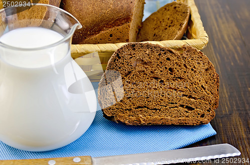 Image of Rye homemade bread with milk