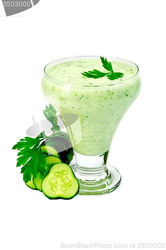 Image of Yoghurt green with cucumber and parsley