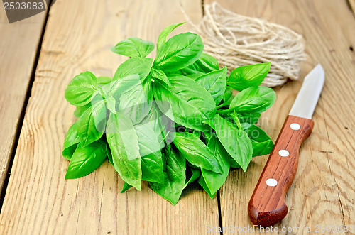 Image of Basil green beam with twine