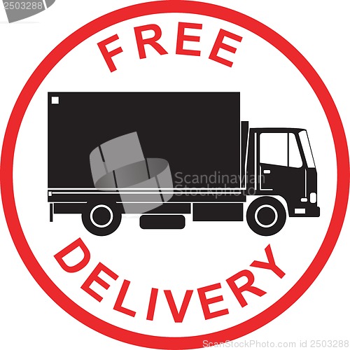 Image of Free Delivery Truck Retro