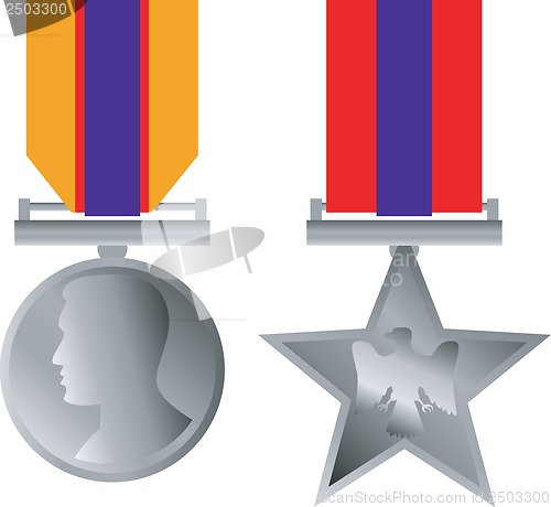 Image of Military Bravery Medal of Honor Isolated