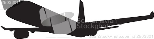 Image of Commercial Jet Plane Airline Silhouette 
