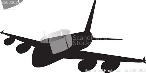 Image of Commercial Jet Plane Airline Silhouette 