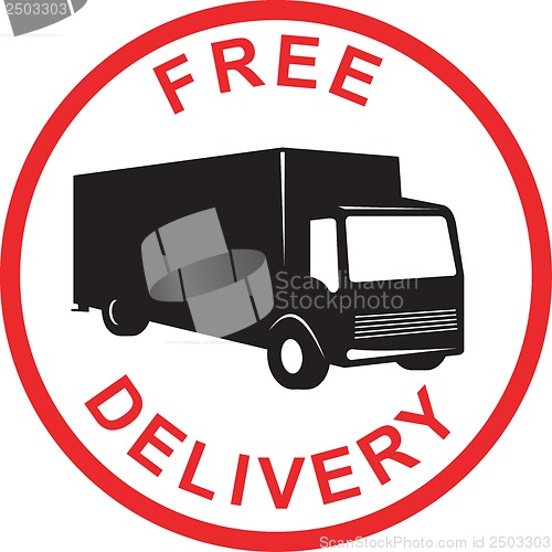 Image of Free Delivery Truck Retro