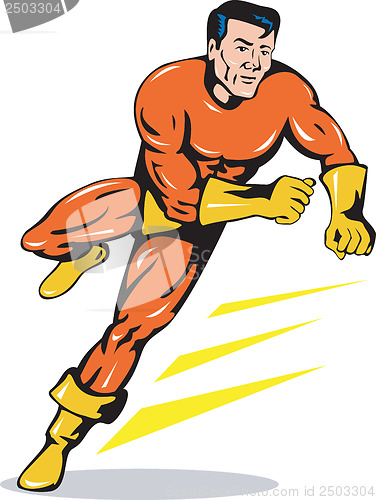 Image of Superhero Running Retro