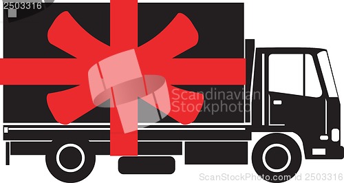 Image of Delivery Truck Side Gift Ribbon