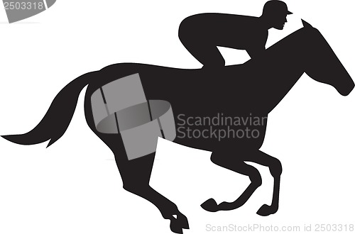 Image of Horse Racing Side Silhouette