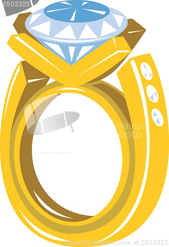 Image of Diamond Gold Ring Retro