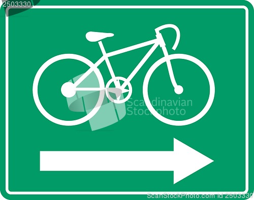 Image of Bicycle Road Sign Symbol