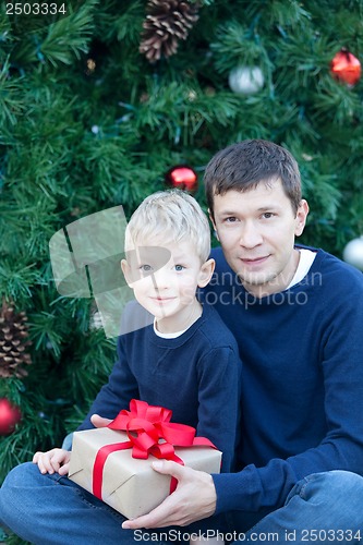 Image of family at christmas time
