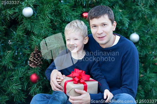 Image of family at christmas time