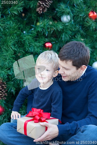 Image of family at christmas time