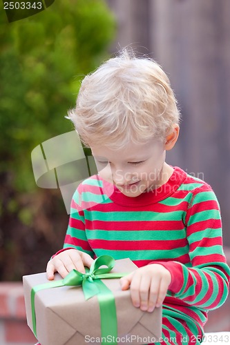 Image of boy at christmas time