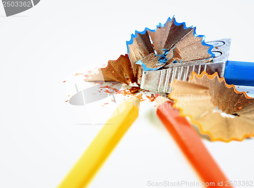 Image of Pencils and sharpener