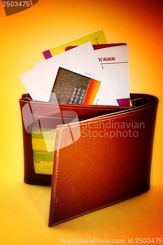 Image of Brown leather wallet