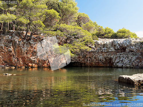 Image of Small pool of water, Lokrum island, Croatia