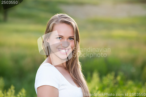 Image of Joyful young woman