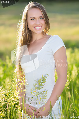 Image of Smiling young blonde