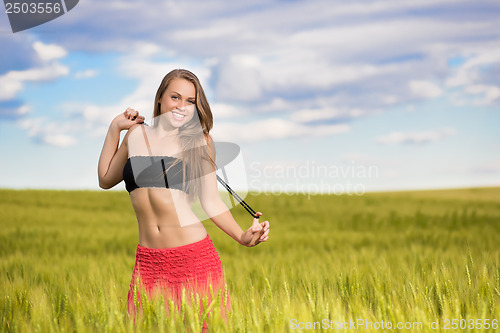 Image of Cheerful young woman