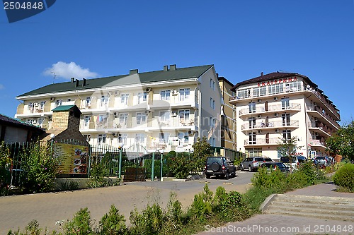 Image of Guest houses on the street in Vityazevo, Krasnodar Krai, Russia