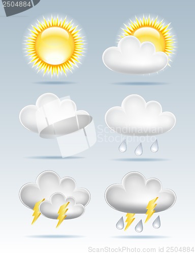 Image of Set of Weather icons