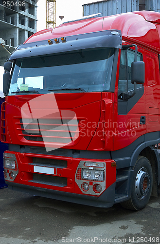 Image of new red truck