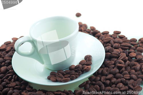 Image of Coffee beans and cup