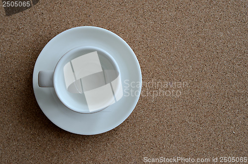 Image of empty white coffee cup 