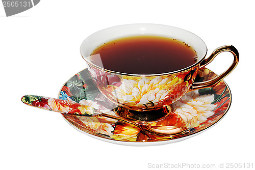 Image of tea served in a beautiful cup
