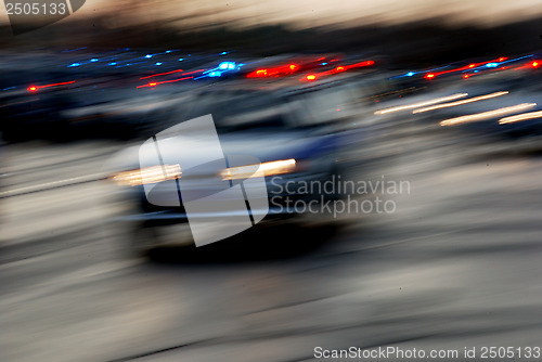 Image of traffic of cars on the night road