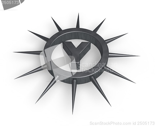 Image of spiky letter y