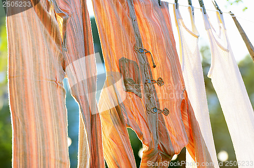 Image of underwear drying on the clothesline