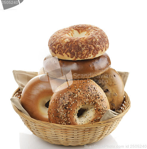 Image of Bagels  On White Background