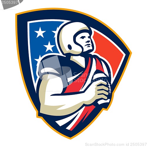 Image of American Gridiron Quarterback Ball Crest