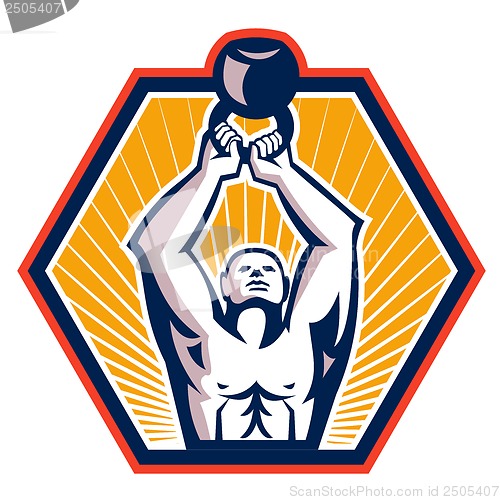 Image of Crossift Athlete Lifting Kettlebell Front Retro