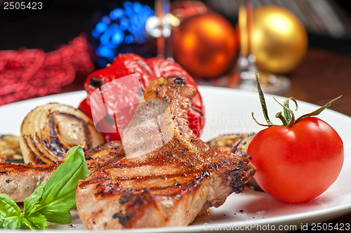 Image of meat with vegetable