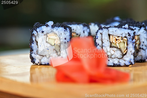 Image of tobico sushi rolls