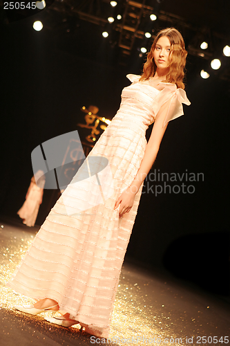 Image of Model on the catwalk during a fashion show - EDITORIAL ONLY